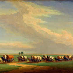 Wagon Train Across a Prairie II