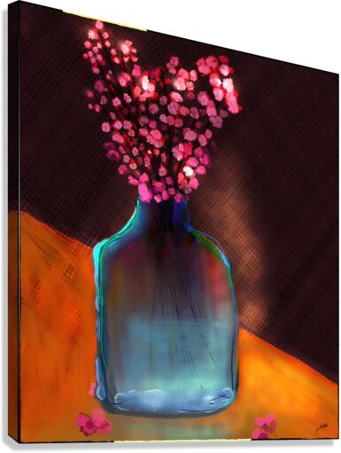 Tiny Flowers Big Vase Canvas Print