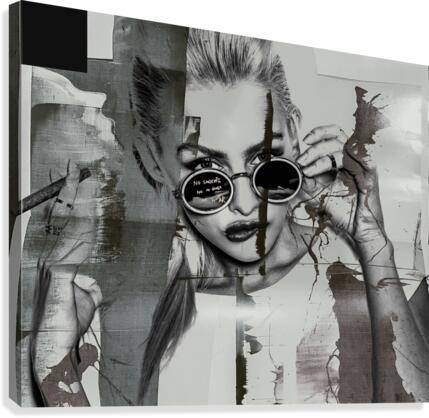 JAIME VOIR LA VIE EN NOIR ET BLANC  Canvas Print