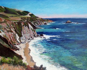 Beach with Turquoise Sea near Cliffs