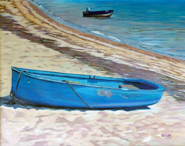 Blue Boat Print