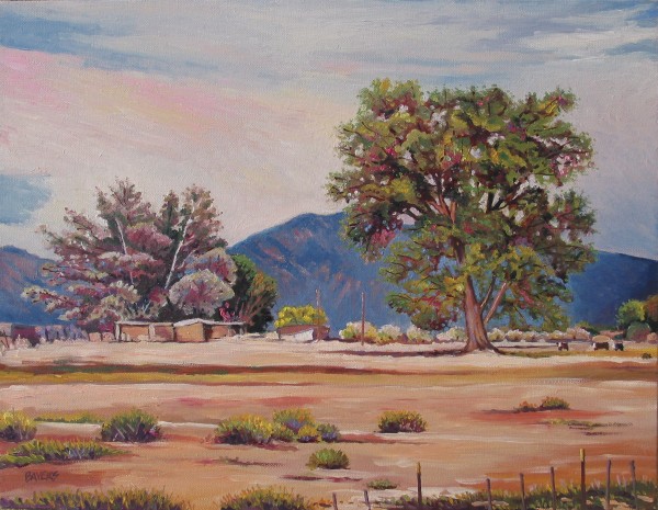 Two Trees with Cows Print