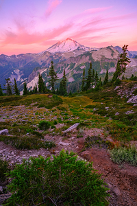 First Light on Mt Baker