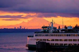 Kingston Ferry Seattle Mt Rainier