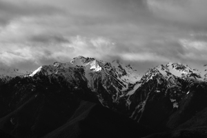 Looking towards Mount Carrie BW
