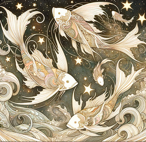 Fish Illust Art Nouveau royalty