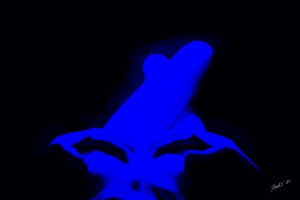 Lady In Blue Print