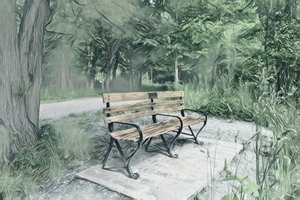 Park bench light