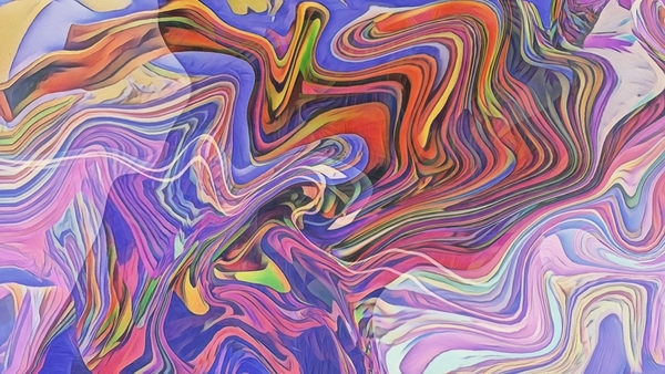 Chromatic Surge in Tangled Flames by Millie R Lissow