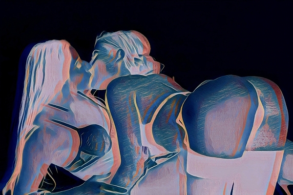 Colorful Kiss by Millie R Lissow