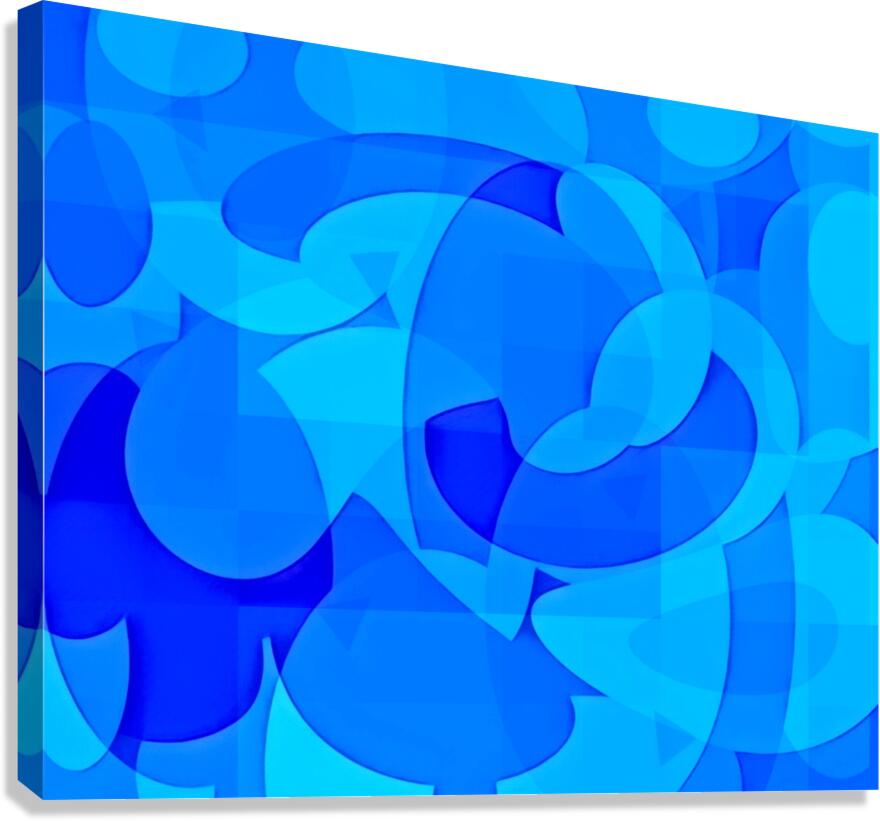 Blued Overlap Canvas Print