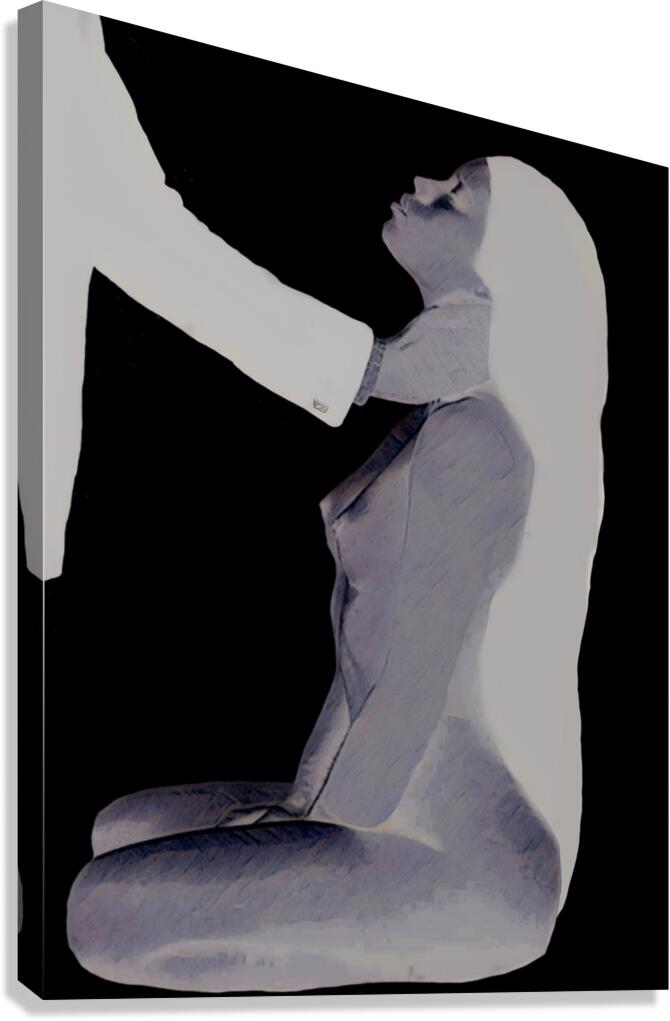Kneeling Before Him Canvas Print