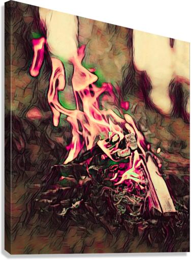 Campfire - Pink Canvas Print