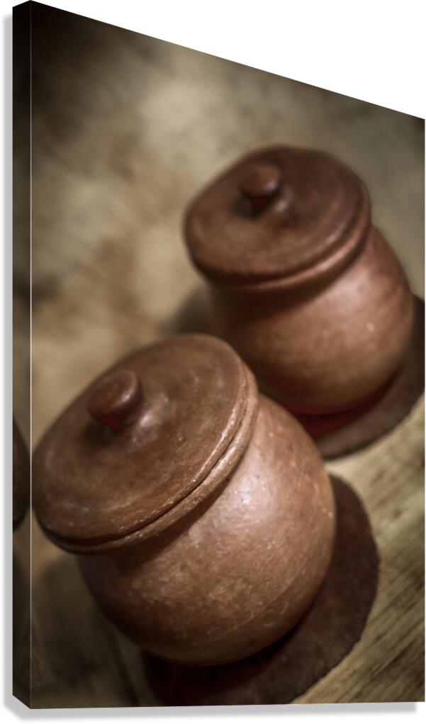 Spice jars Canvas Print