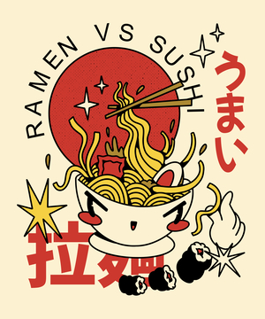 Ramen Food Retro Japanese Cartoon