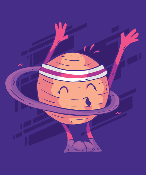 Planet Hula Hoop Print