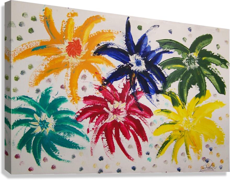 explosion de fleurs Canvas Print
