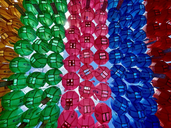 Lanterns from Below Print