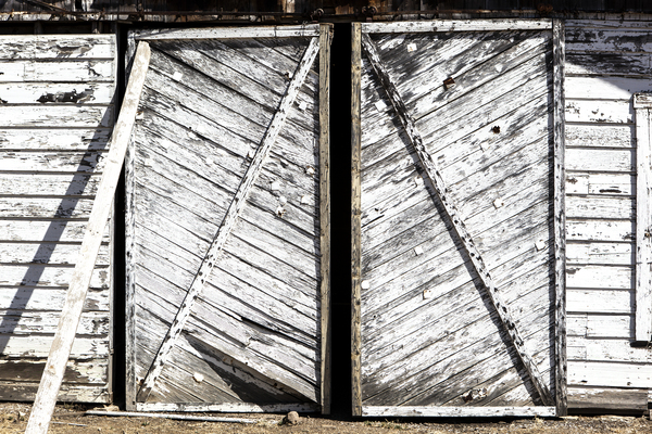 Barn Door White Print