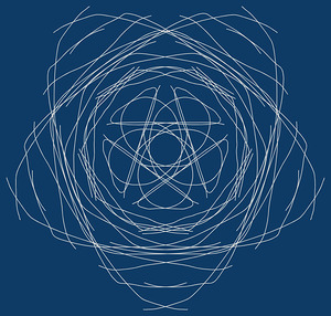 White lines on blue
