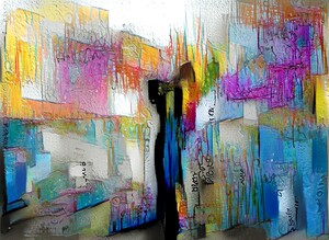 a trail of footprints