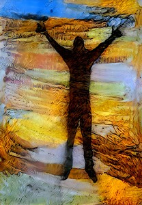 outstretched arms