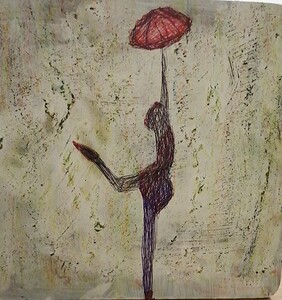 the lady WITH the red umbrella