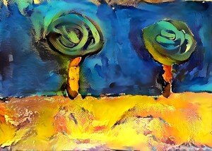  flower-like shapes of the trees