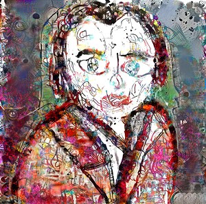 Colorful Abstract Portrait with Expressive Brushstrokes  