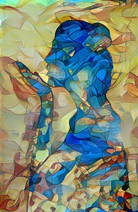blue figure