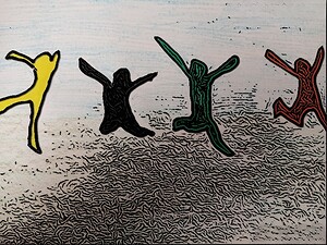 Joyful Leap: Chromatic Figures in Motion