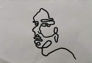 line art portrait