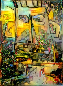 a road map portrait