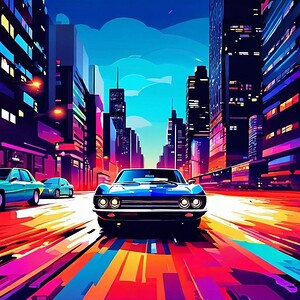 retro car onn high Street