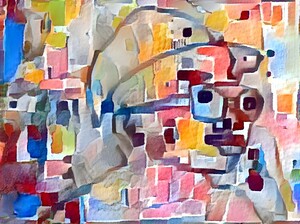 colour mosiac portrait