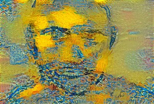 Blue and Yellow Portrait