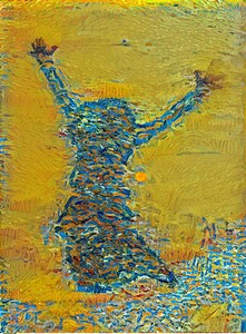 Ascent in Gold and Azure