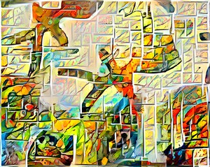 vibrant block stick men