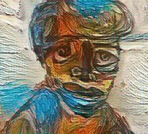 textured male portrait