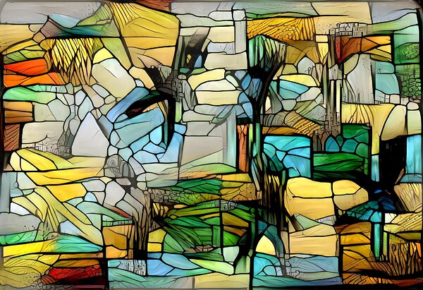 Men Stained glass Print