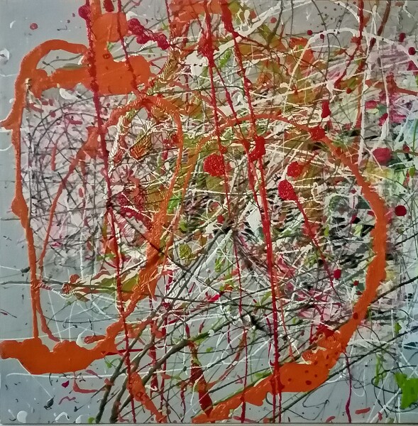orange circles Print