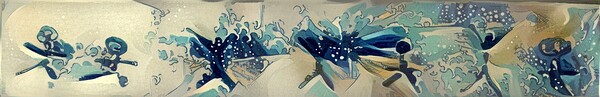 blue water men Print