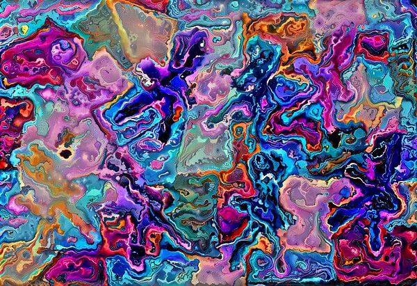 Colours of Stick men Print