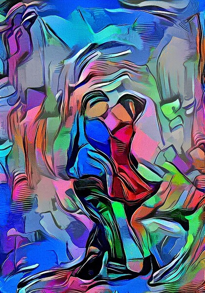 Dancing colours Print