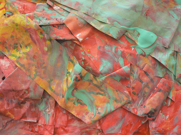 Layers of Fire and Mist Print