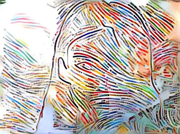 array of colour portrait Print