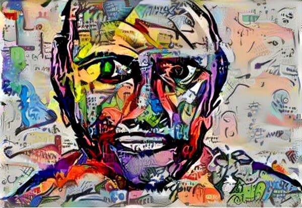 brushstroke portrait Print