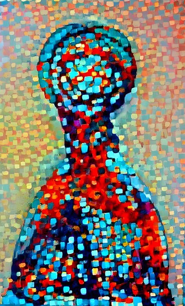 dotted pattern portrait Print