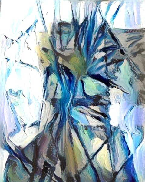 Fractured Blues Print