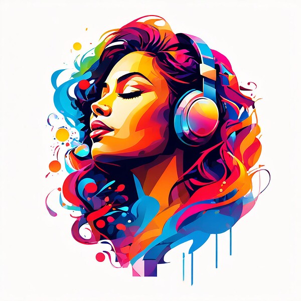 A Colorful Escape into Music Print